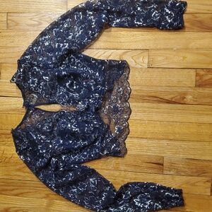 VS Metallic Lace Lingerie top